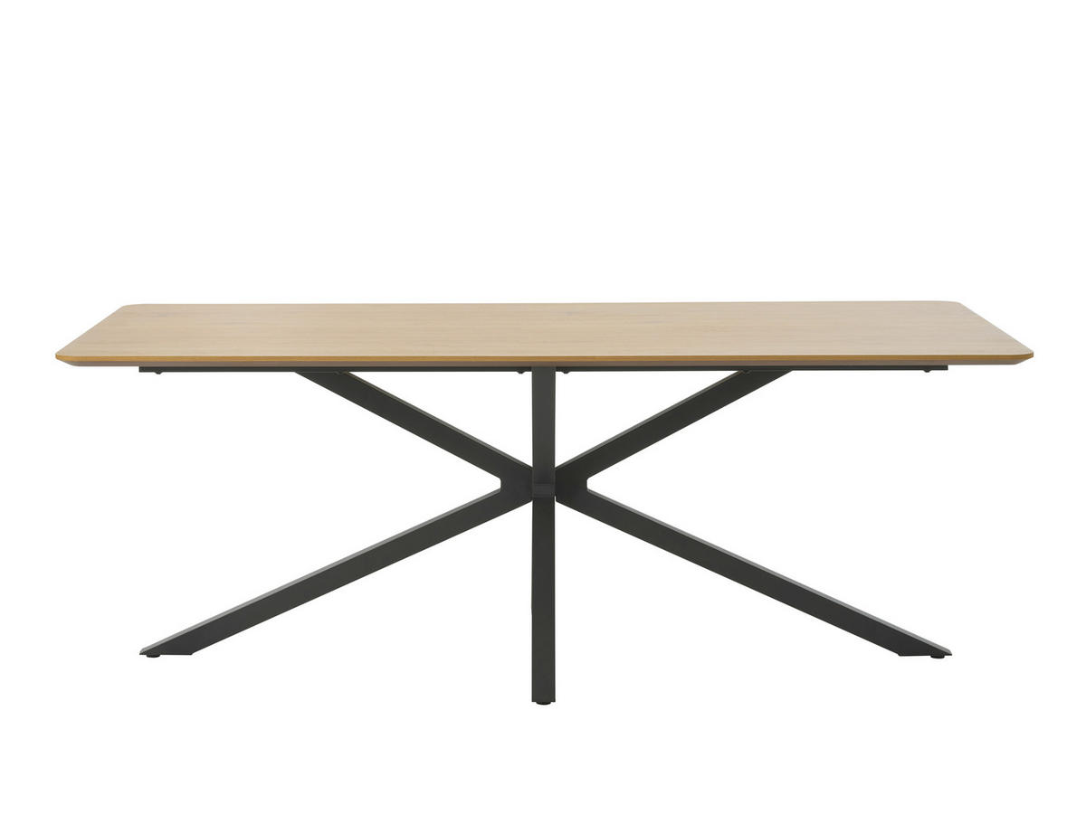 ESSTISCH Eiche rechteckig Naturfarben  - Schwarz/Naturfarben, MODERN, Holz (200/75/100cm) - Livetastic