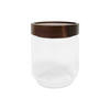 ÉTELTÁROLÓ DOBOZ  0.45 l  - barna/átlátszó, Design, Üveg/fa (9/10cm) - Homeware Profession.