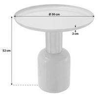 BEISTELLTISCH Silberfarben, Altrosa rund  - Silberfarben/Altrosa, Trend, Metall (50/52cm) - Kayoom