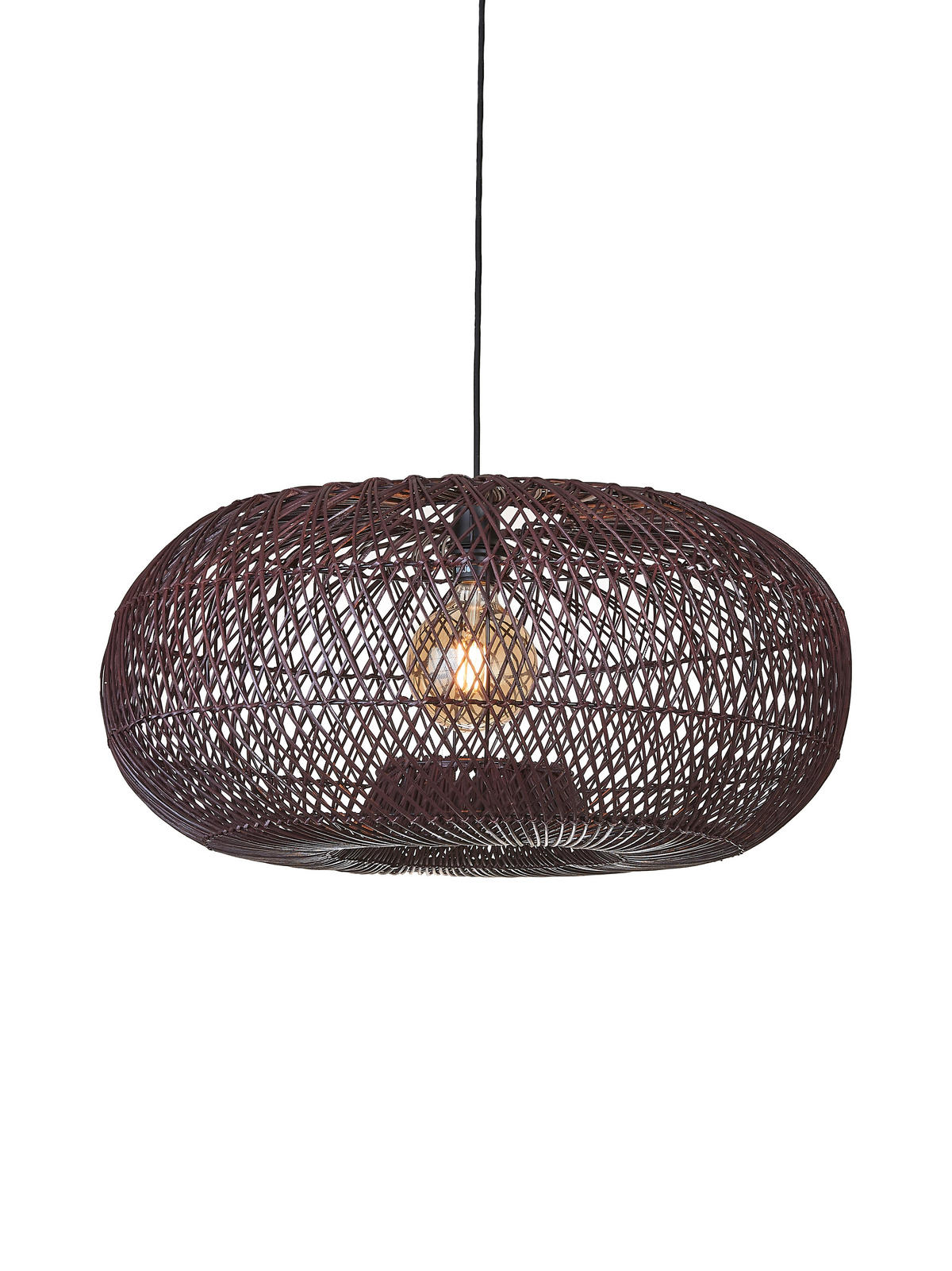HÄNGELEUCHTE 70/34 cm  - Bordeaux, Basics, Naturmaterialien (70/34cm) - Good & Mojo
