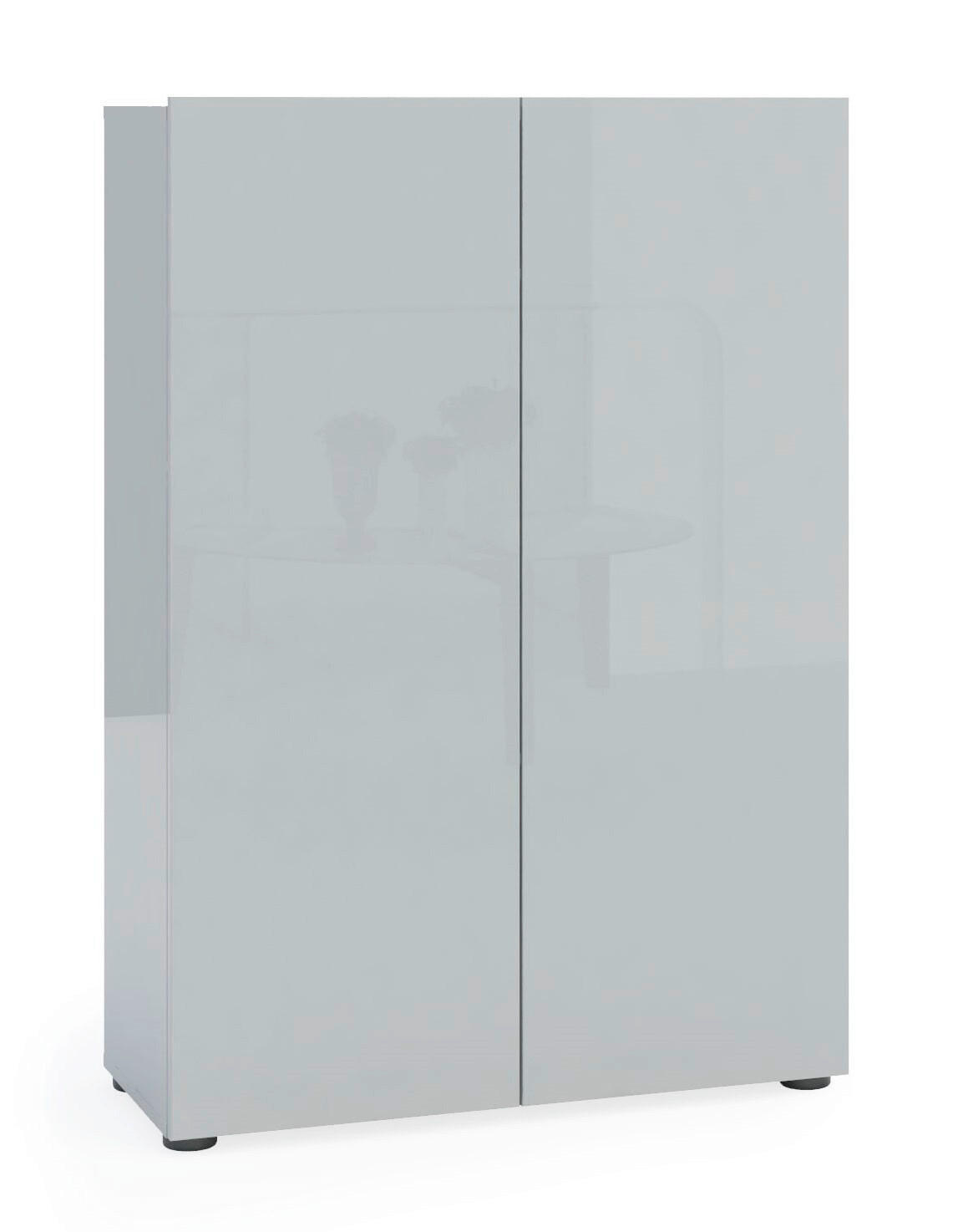 SCHUHSCHRANK Grau - Schwarz/Grau, Design, Holzwerkstoff/Kunststoff (80/115/34cm) - Xora