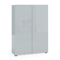 SCHUHSCHRANK Grau  - Schwarz/Grau, Design, Holzwerkstoff/Kunststoff (80/115/34cm) - Xora