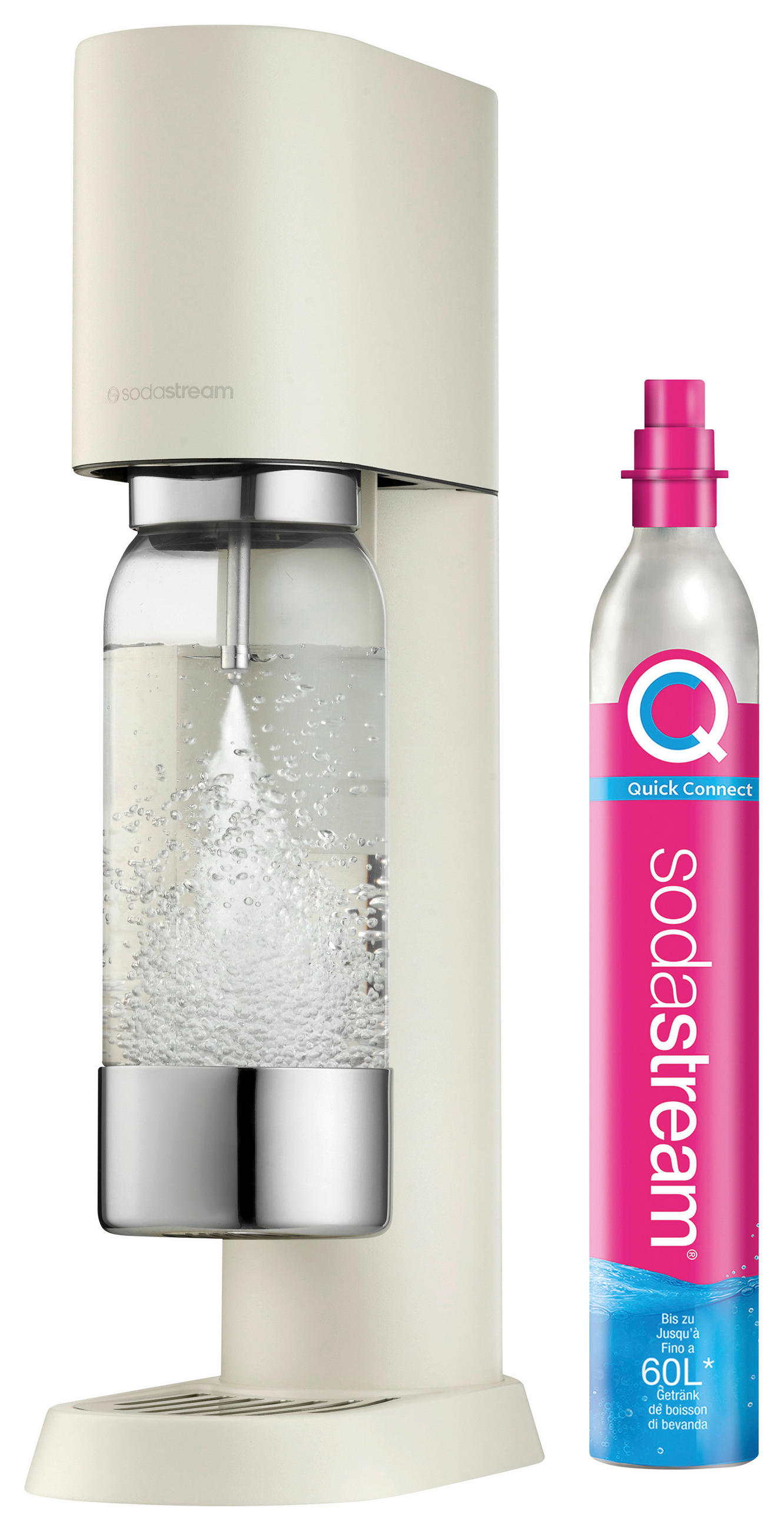 WASSERSPRUDLER ENSO  - Sandfarben, Basics, Metall (16.10/45/27.2cm) - SodaStream