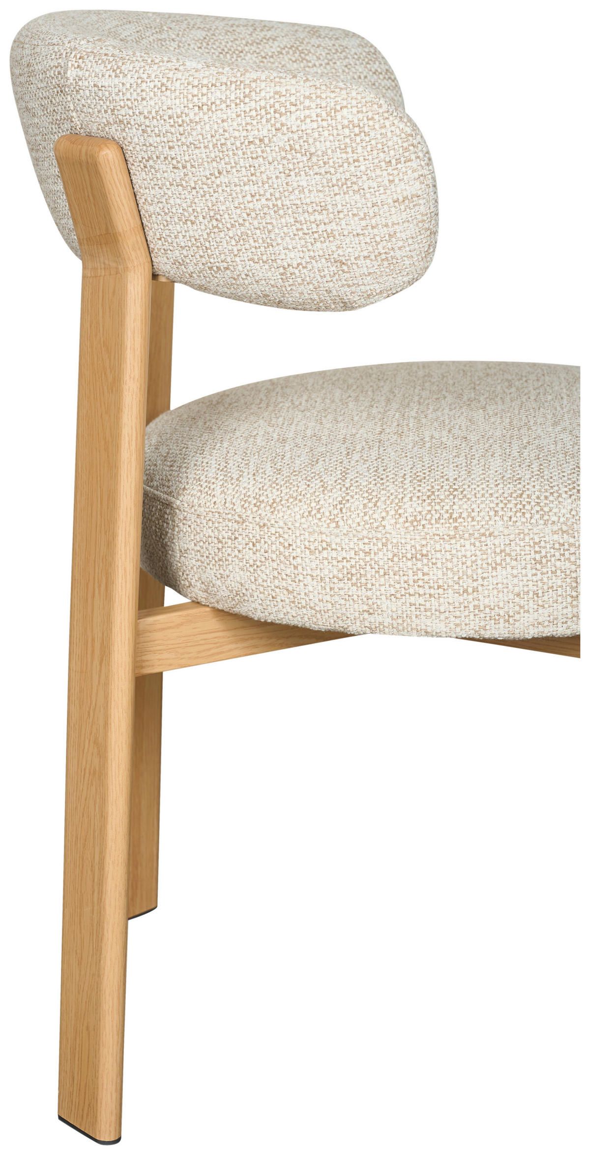 STUHL   Webstoff  Eichefarben, Beige  - Eichefarben/Beige, MODERN, Textil/Metall (55/75/56,5cm) - Livetastic