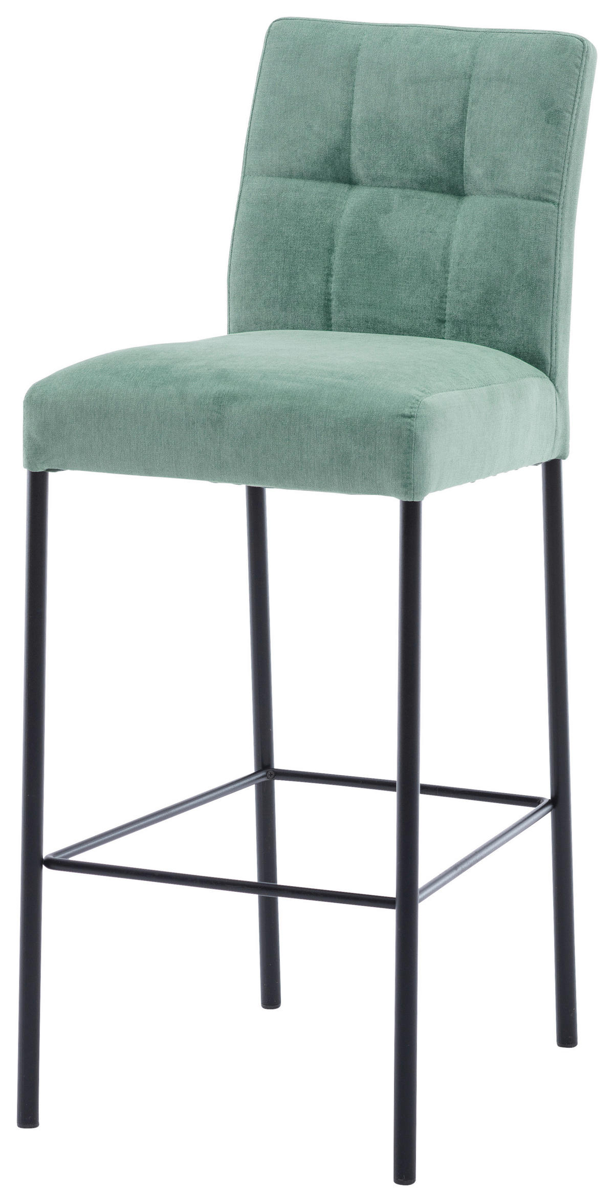BAROVÁ STOLIČKA, čierna, mätovozelená - čierna/mätovozelená, Design, kov/textil (46/91/61cm) - Xora