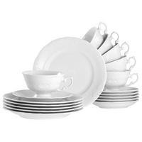 KAFFEESERVICE 18-teilig Weiß Frederike weiss  - Weiß, Basics, Keramik - Creatable