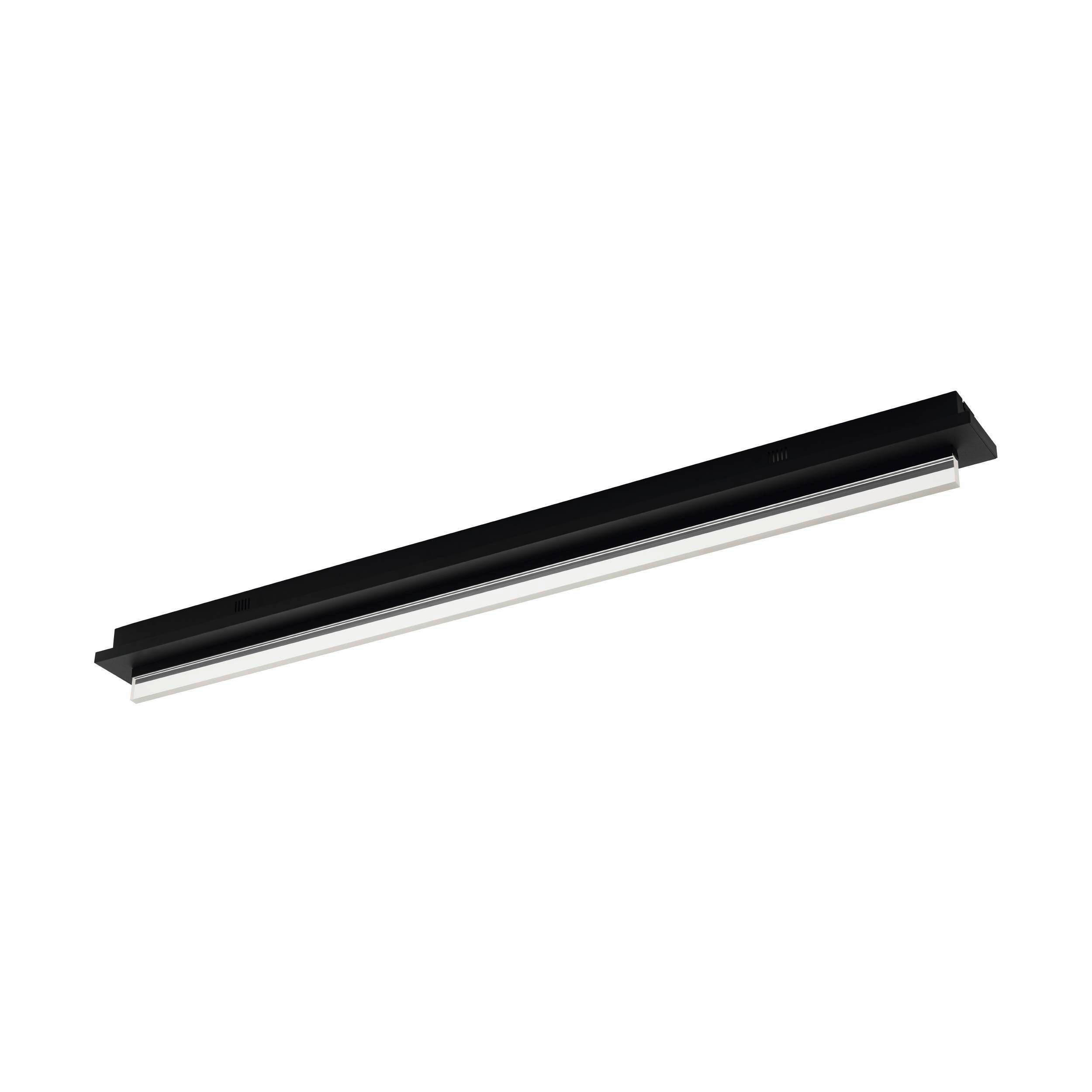 DECKENLEUCHTE Spadafora 116/8/10 cm   - Schwarz/Weiß, Design, Kunststoff/Metall (116/8/10cm) - Eglo