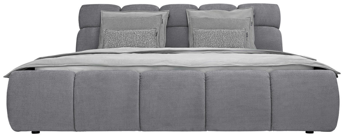 POLSTERBETT 140/200 cm  in Anthrazit  - Anthrazit/Schwarz, Design, Kunststoff/Textil (140/200cm) - Esposa