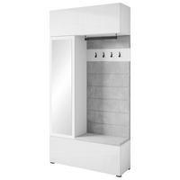 GARDEROBE  in 115/231,9/37,5 cm  - Weiss Hochglanz/Weiss, Trend, Holzwerkstoff (115/231,9/37,5cm) - Livetastic