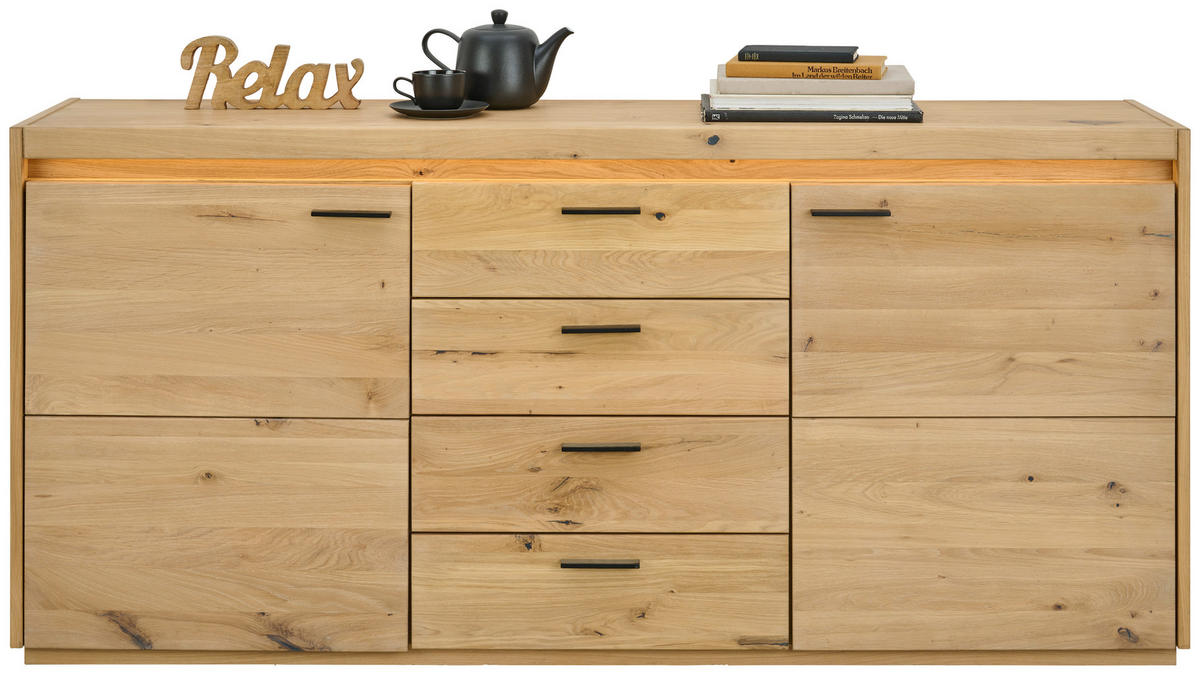 SIDEBOARD  in 180,2/83,5/41,8 cm  - Eichefarben, Natur, Holz (180,2/83,5/41,8cm) - Linea Natura