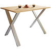 ESSTISCH in Holzwerkstoff 80/50/76 cm   - Honigeiche/Silberfarben, Basics, Holzwerkstoff/Metall (80/50/76cm) - MID.YOU