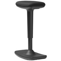 BÜROHOCKER Schwarz  - Schwarz, Basics, Kunststoff/Textil (44/25/50-75cm) - Dauphin
