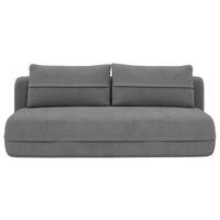 SCHLAFSOFA Chenille Dunkelgrau  inkl. Rückenkissen, Bettkasten, Schlaffunktion, Rücken echt, Liegefläche im Originalstoff  - Dunkelgrau/Schwarz, KONVENTIONELL, Kunststoff/Textil (213/92/105cm) - Milino