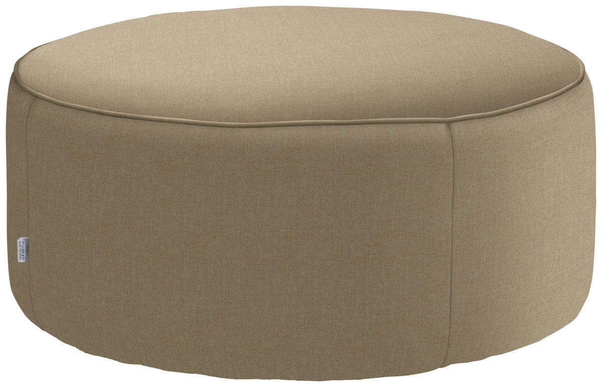 HOCKER in Textil Beige  - Beige, Design, Textil (80/33/80cm) - Belluti