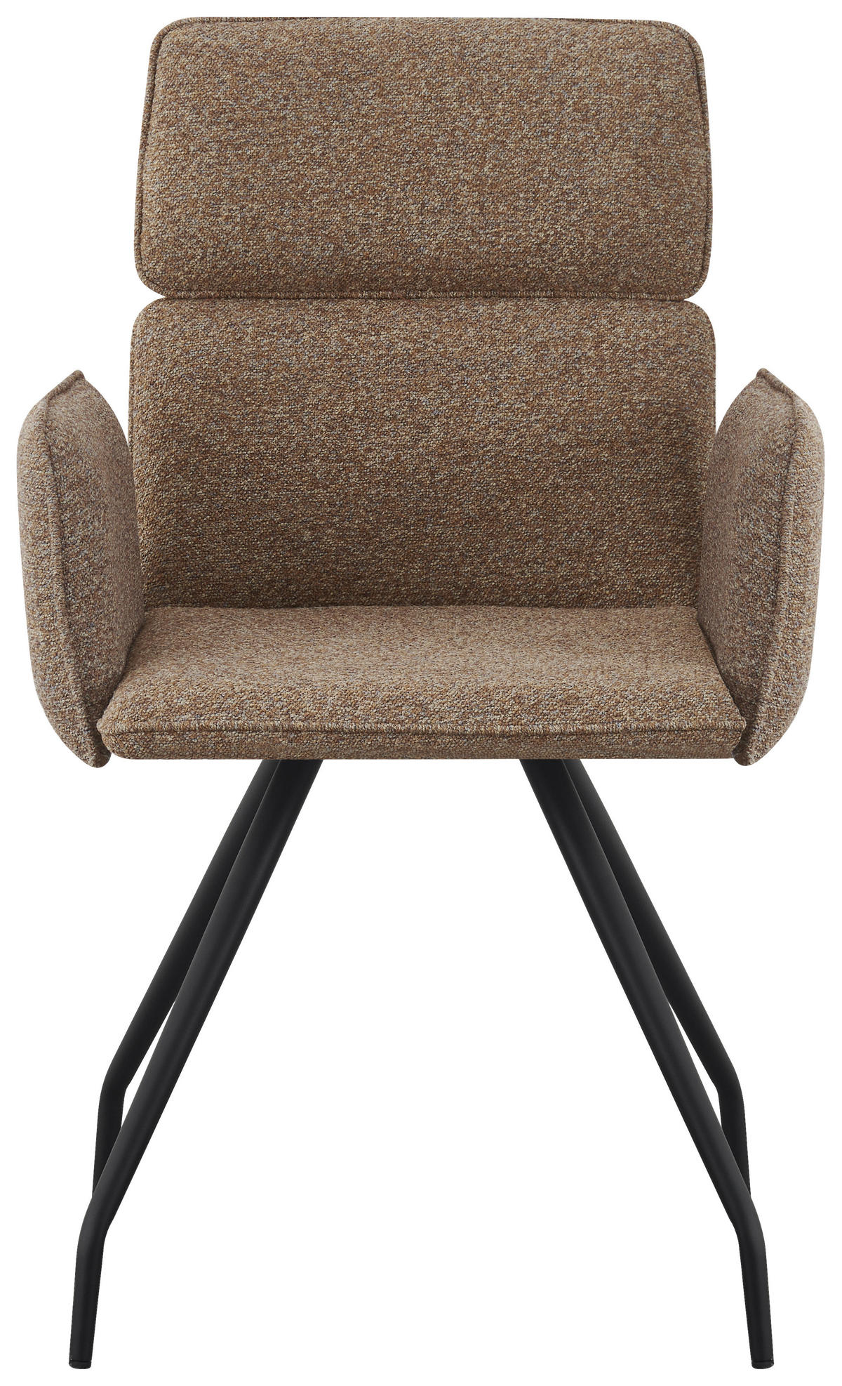 ARMLEHNSTUHL  in Eisen Webstoff  - Rostfarben/Schwarz, Design, Textil/Metall (58/90/62cm) - Stylife