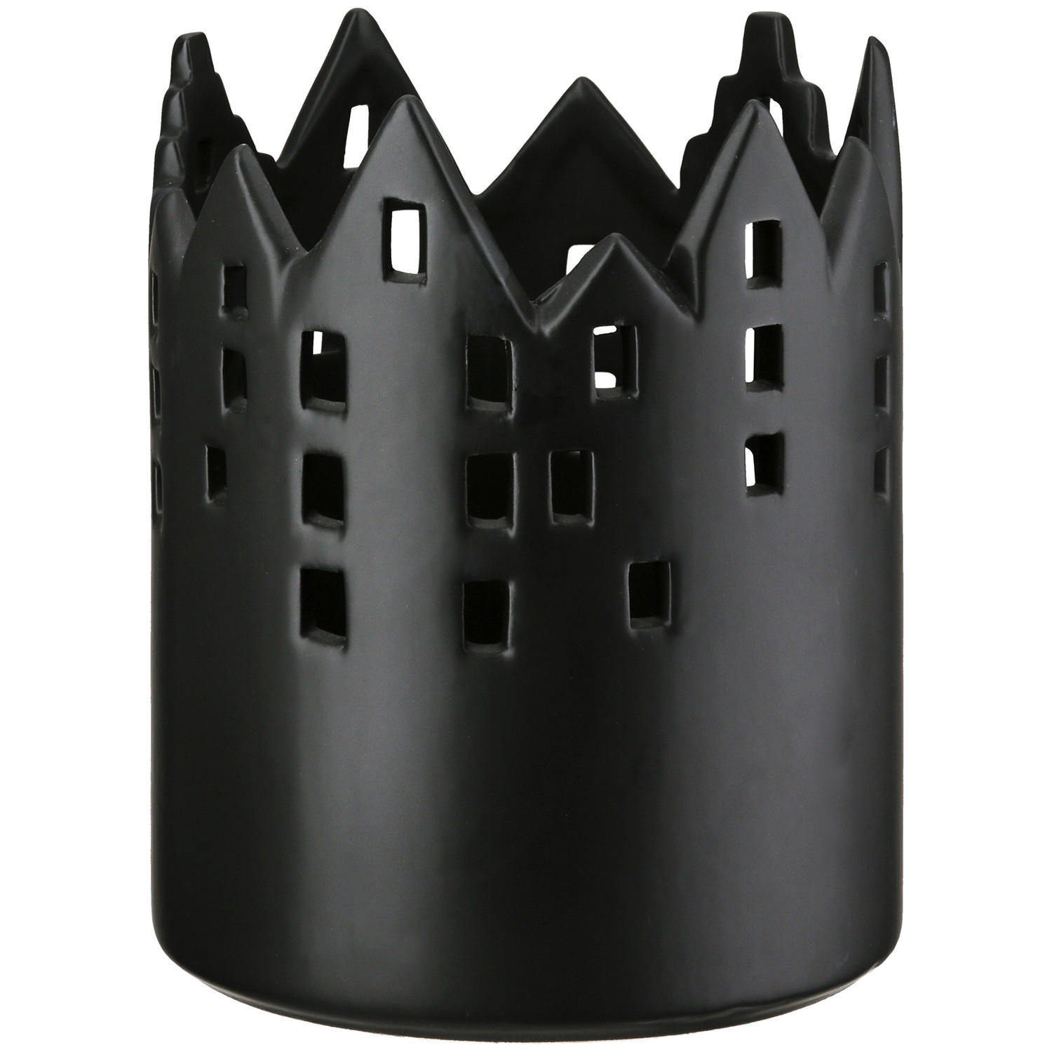 WINDLICHT - Schwarz, LIFESTYLE, Keramik (12,5/15,5/12,5cm)