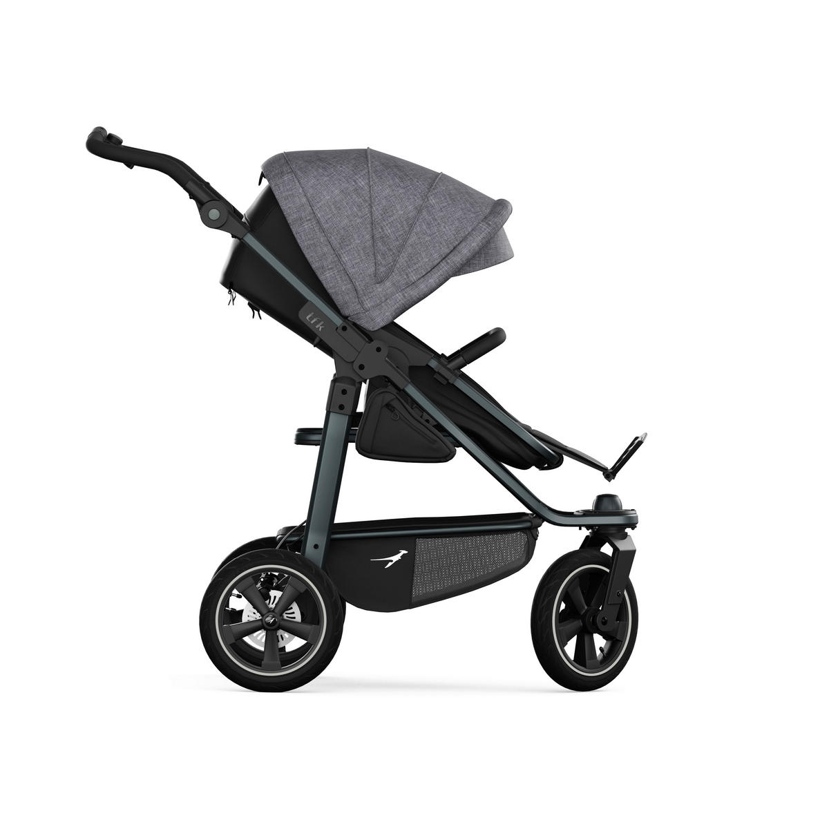 KOMBIKINDERWAGEN mono3 2-in-1 Kombikinderwagen  - Schwarz/Grau, Basics, Textil/Metall (57/111/120cm) - TFK