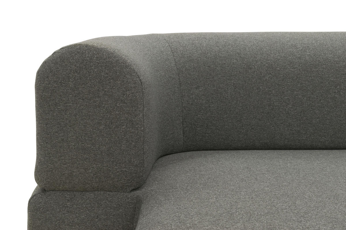 SCHLAFSOFA in Webstoff Dunkelgrau  - Dunkelgrau/Schwarz, Design, Kunststoff/Textil (208/78/115cm) - MID.YOU