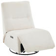 RELAXSESSEL in Textil Creme  - Creme/Schwarz, Design, Textil/Metall (74/105/92cm) - Carryhome