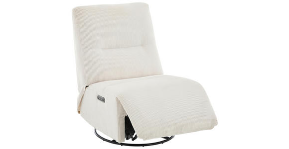 RELAXSESSEL in Textil Creme - Creme/Schwarz, Design, Textil/Metall (74/105/92cm) - Carryhome