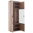 VITRINE Eiche dunkel 75/208/38 cm - Eiche dunkel/Anthrazit, KONVENTIONELL, Glas/Holzwerkstoff (75/208/38cm) - Cantus