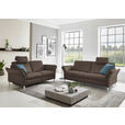 2,5-SITZER in Leder Dunkelbraun  - Dunkelbraun/Alufarben, Design, Leder/Metall (164/82/99cm) - Dieter Knoll