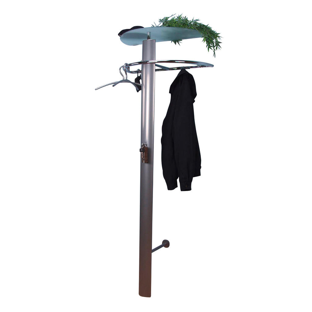 Thumbnail - Mid.you Wandgarderobe, Alu, Metall, Glas, Uni, 71x185x42 cm, Hutablage, Kleiderstange, Garderobe, Garderobenleisten & Ga...