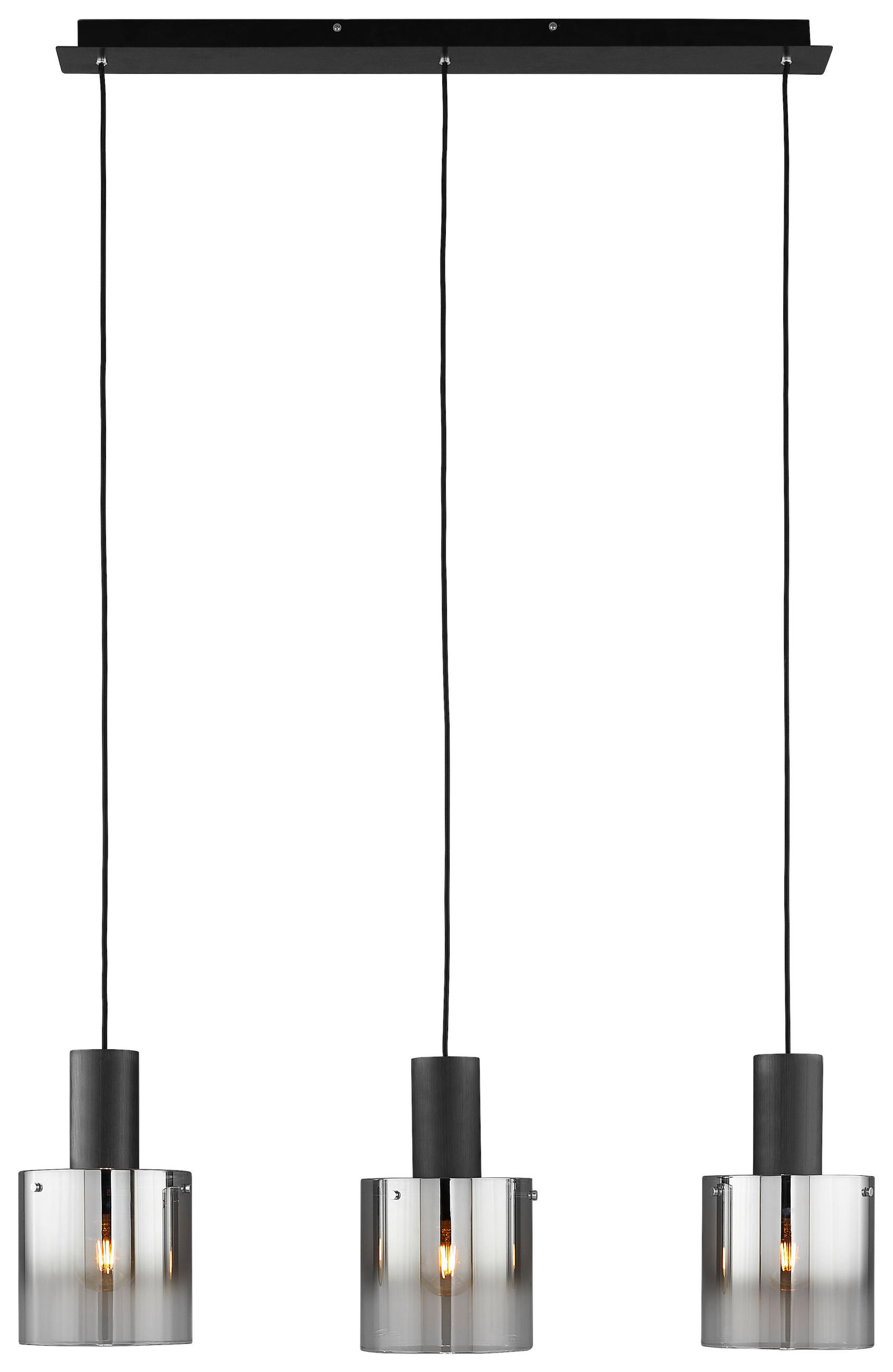 SVJETILJKA VISEĆA 90/20/120 cm Alesund - crna, Design, staklo/metal (90/20/120cm) - Dieter Knoll