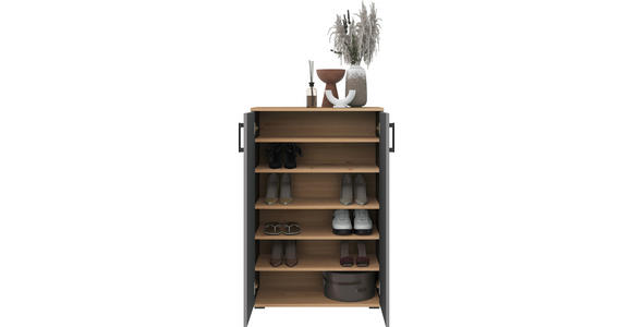 SCHUHSCHRANK 70/106/33,4 cm - Anthrazit/Schwarz, KONVENTIONELL, Holzwerkstoff/Kunststoff (70/106/33,4cm) - Xora