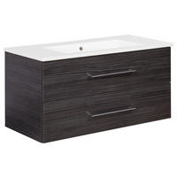 WASCHTISCHKOMBI 103 cm  - Dunkelbraun/Silberfarben, MODERN, Keramik/Holzwerkstoff (103cm) - MID.YOU