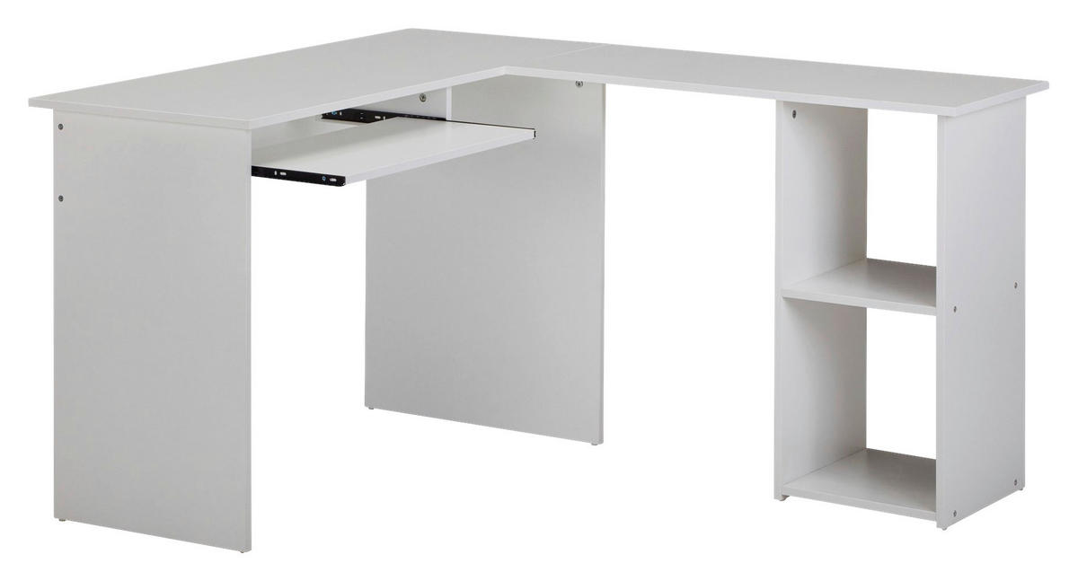 PISAĆI STOL KUTNI  bijela  drvni materijal  - bijela, Moderno, drvni materijal (120/140/75,5cm) - MID.YOU
