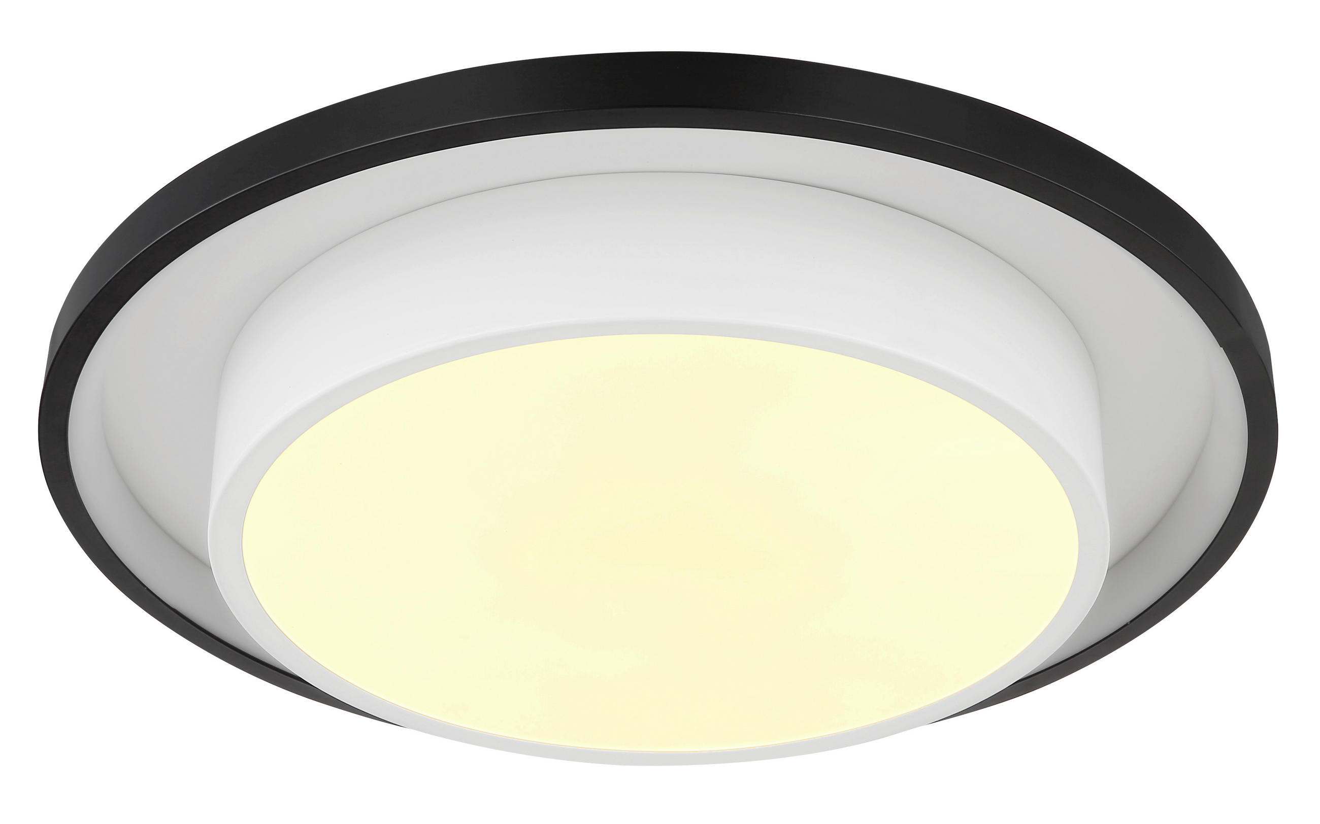 LED-TAKLAMPA 21 W 39,5/5 cm  - opal/svart, Design, metall/plast (39,5/5cm) - Globo