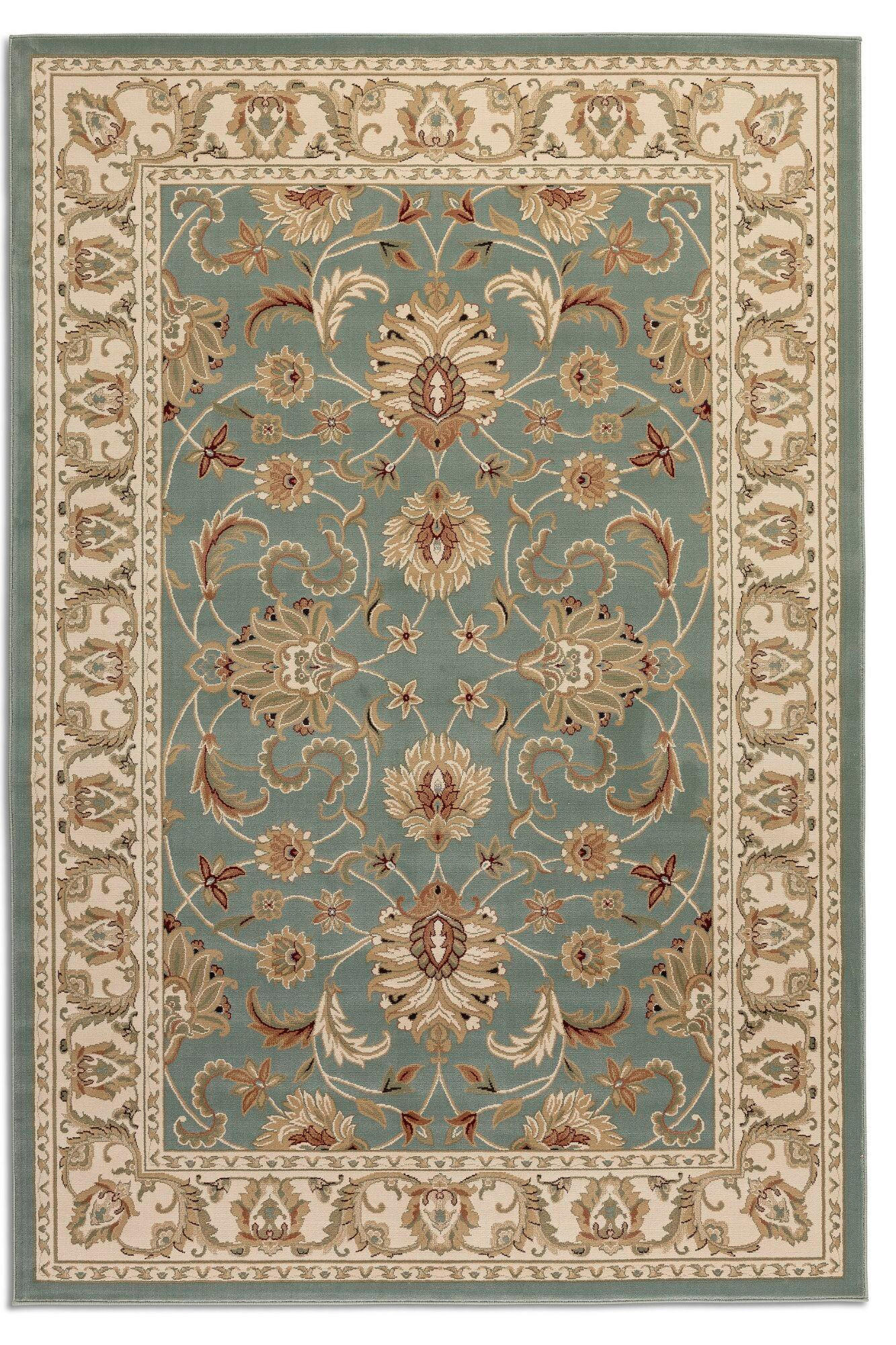 VINTAGE-TEPPICH 120/170 cm Herat Creme, Mintgrün  - Creme/Mintgrün, Basics, Kunststoff/Textil (120/170cm)