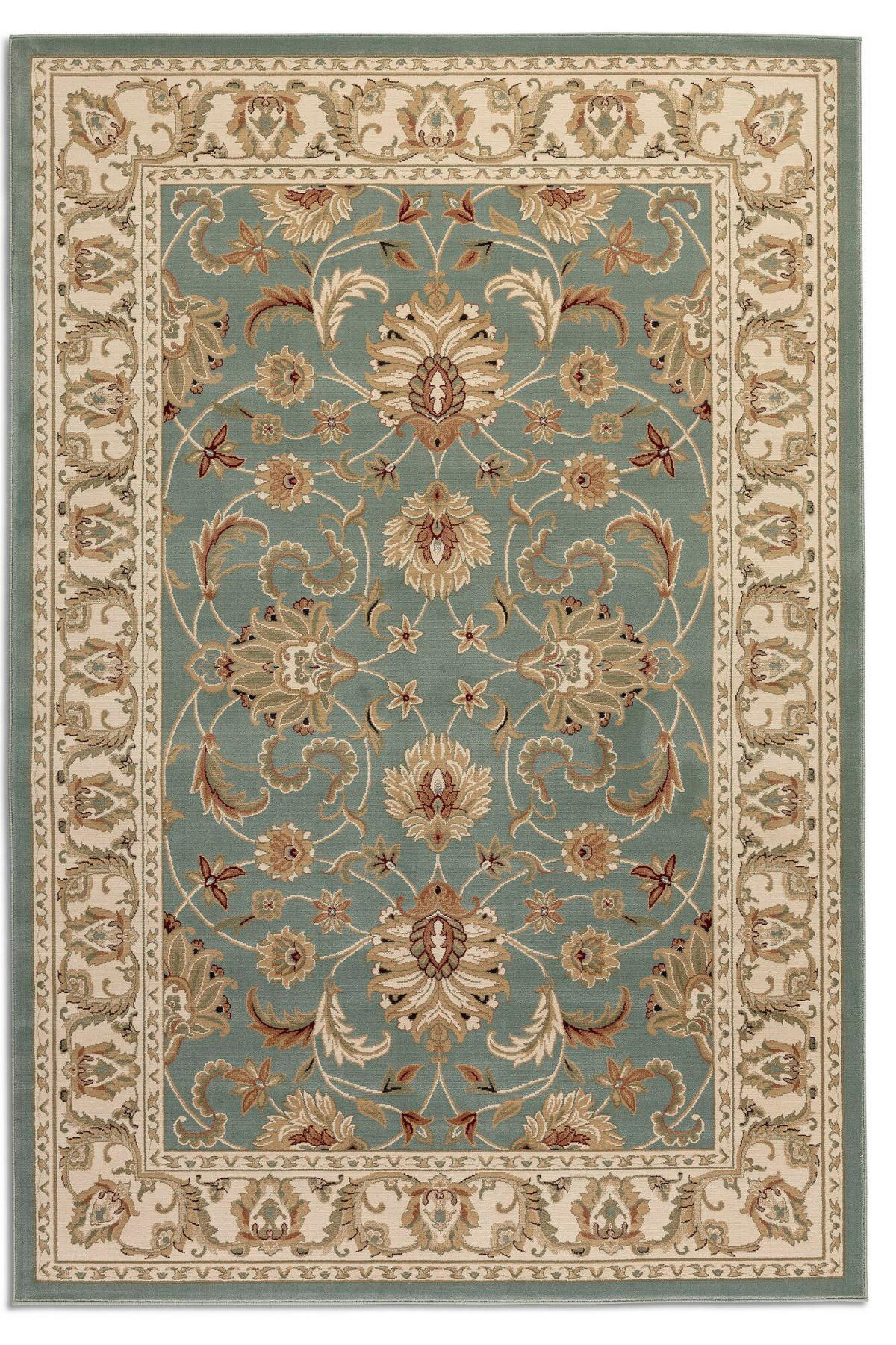 VINTAGE-TEPPICH 200/280 cm Herat Creme, Mintgrün  - Creme/Mintgrün, Basics, Kunststoff/Textil (200/280cm)
