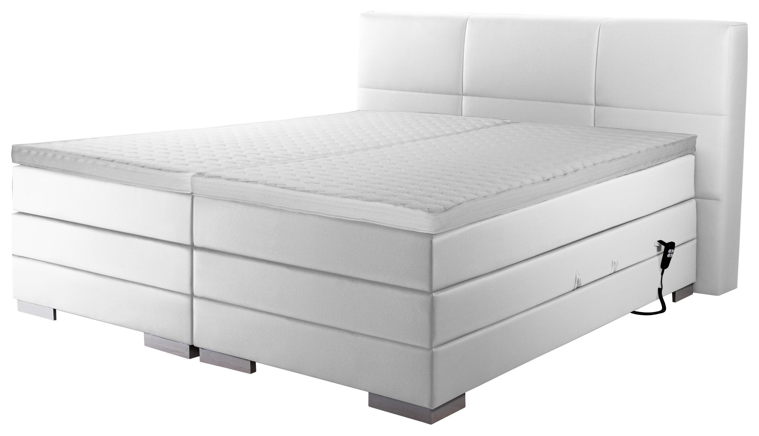 Boxspringbett 'prinz' H2/h3 160/200 cm in Weiß