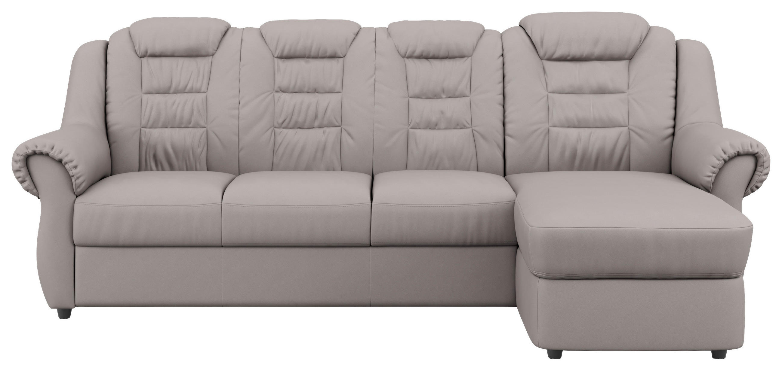 ECKSOFA in Lederlook Hellbraun  - Hellbraun/Schwarz, KONVENTIONELL, Kunststoff/Textil (262/165cm) - Livetastic