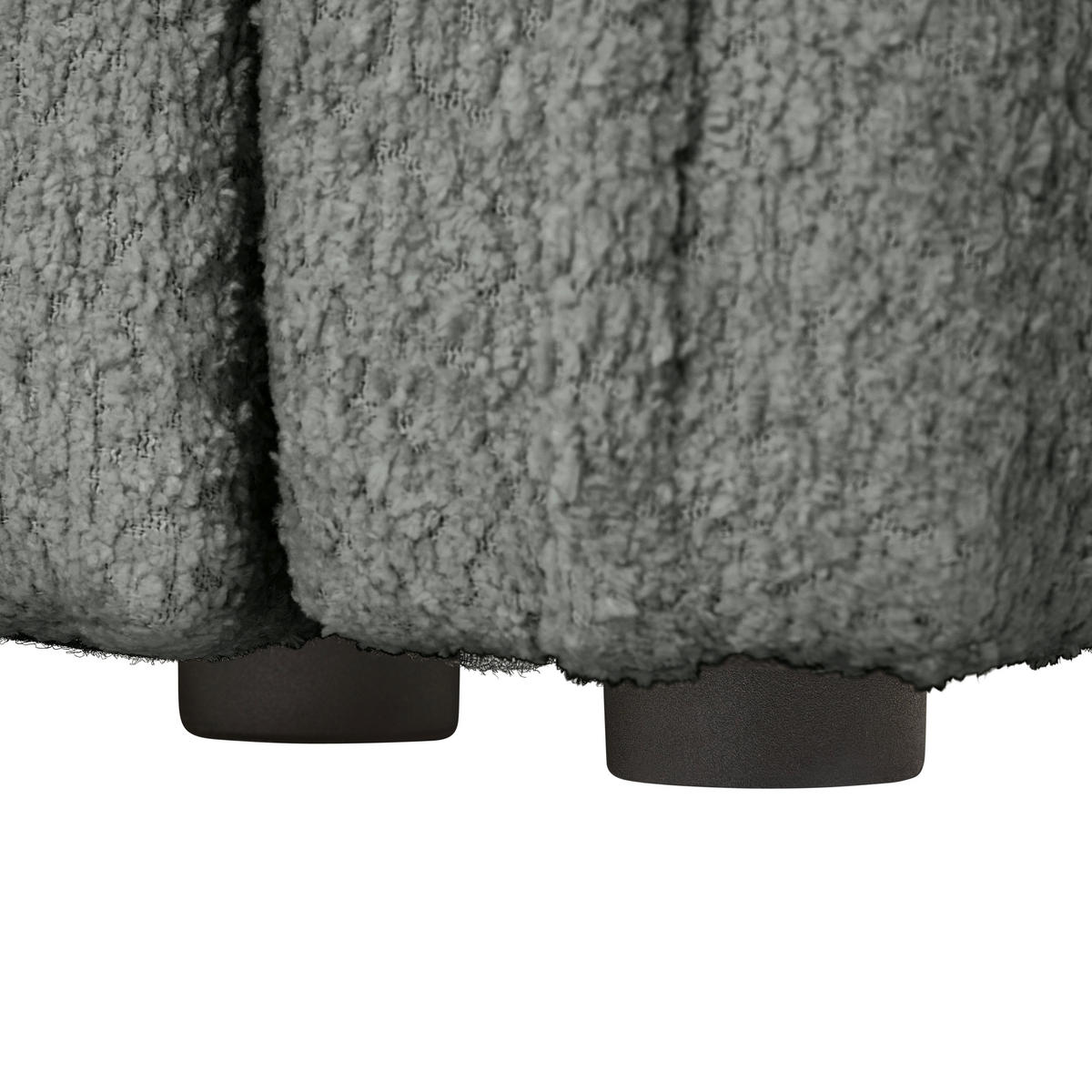 ECKSOFA in Chenille Grau  - Schwarz/Grau, Konventionell, Kunststoff/Textil (193/233cm) - Carryhome