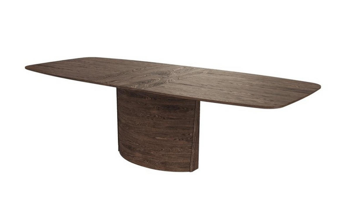 MATBORD 192-252/102/74 cm massivt trä, delar i massivt trä  trä utdragbar, finns i olika träslag, finns i olika trädekorer rektangulär valnötsfärgad  - valnötsfärgad, Design, trä (192-252/102/74cm) - Skovby