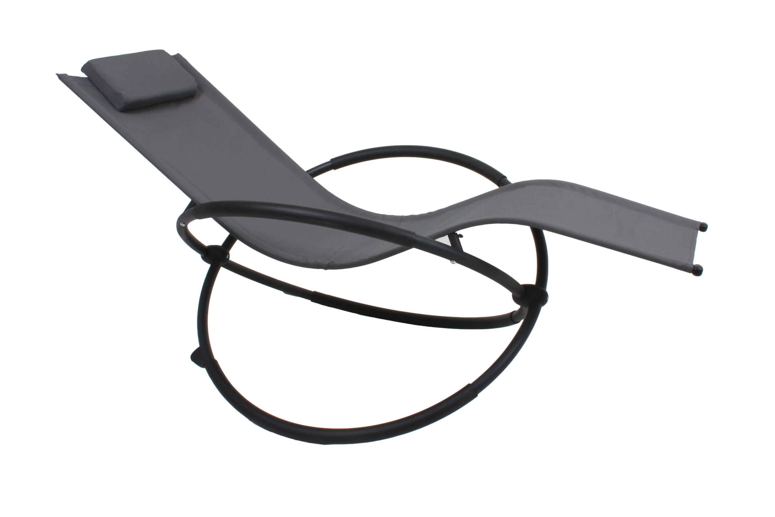 SCHAUKELLIEGE  - Dunkelgrau/Schwarz, Basics, Kunststoff/Metall (162/78/66-105cm) - Gardenson