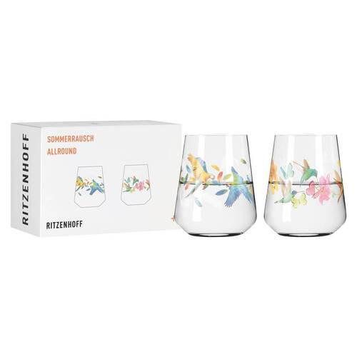 GLÄSERSET Sommerrausch Allround  2-teilig  - Transparent/Multicolor, Trend, Glas (9,2/11,0cm) - Ritzenhoff