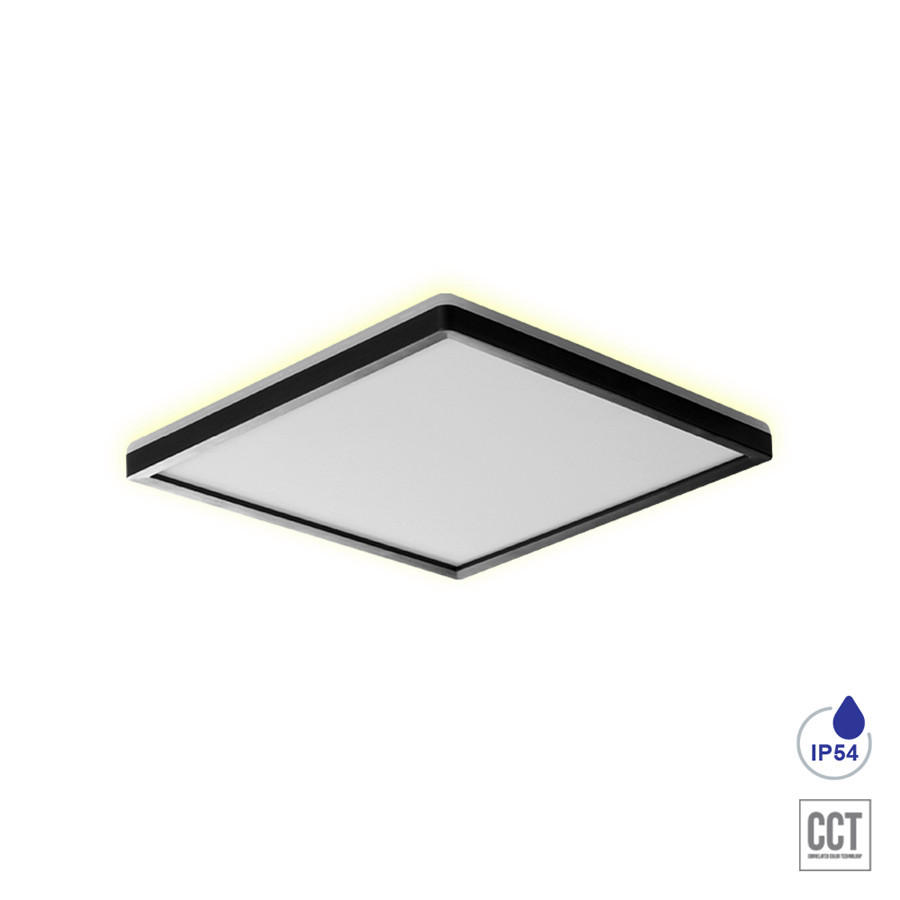 PLAFONIERĂ CU LED - alb, Basics, plastic (22.5/3/22.5cm)