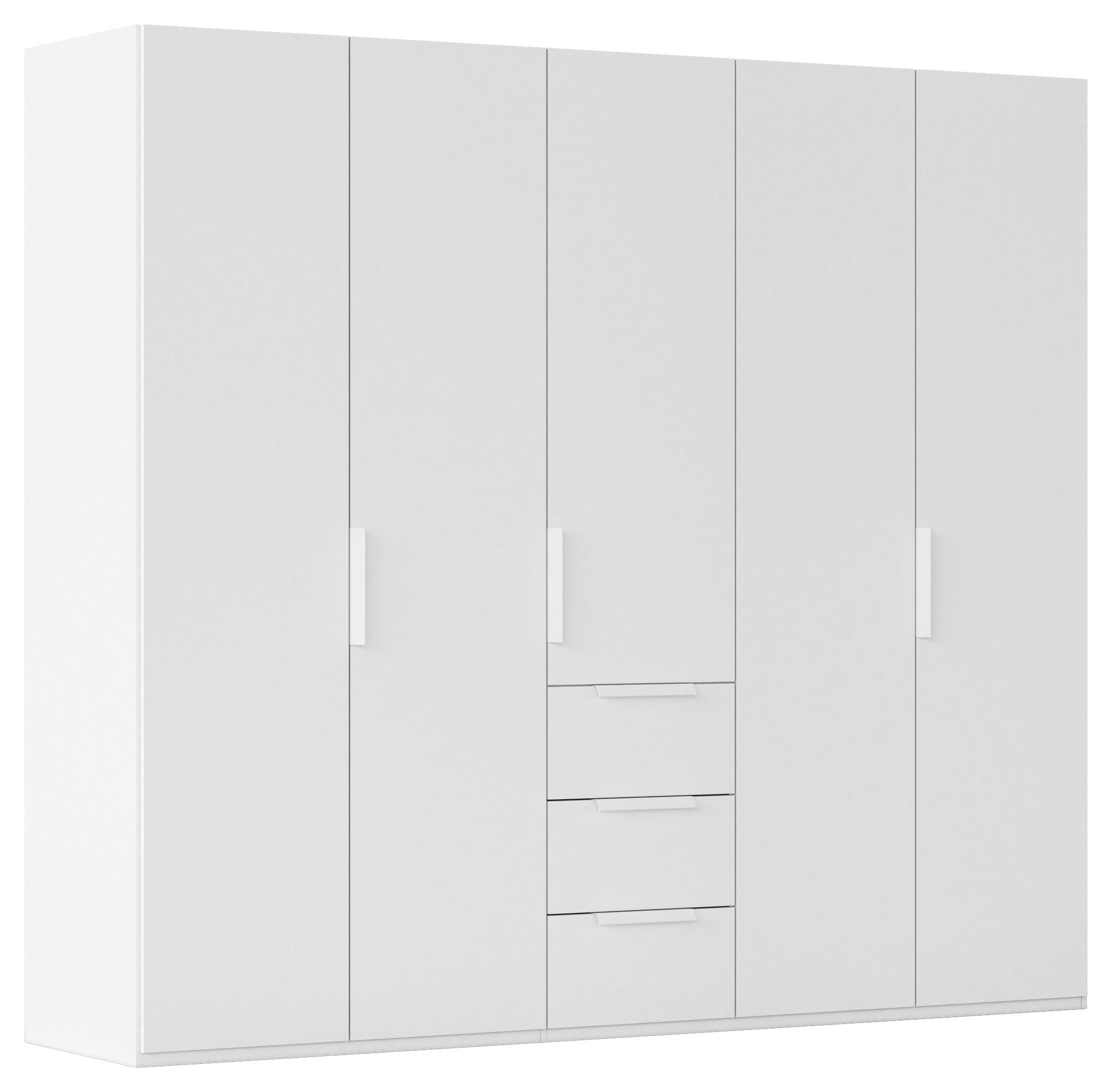 DREHTÜRENSCHRANK 251/223/61 cm,  in Weiß, 5-türig  - Weiß, Basics, Holzwerkstoff/Metall (251/223/61cm) - Novel