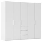 DREHTÜRENSCHRANK 251/223/61 cm,  in Weiß, 5-türig  - Weiß, Basics, Holzwerkstoff/Metall (251/223/61cm) - Novel