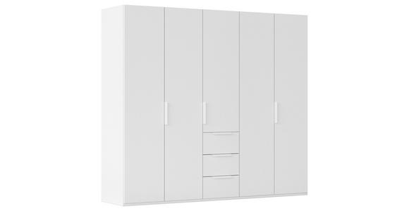 DREHTÜRENSCHRANK 251/223/61 cm,  in Weiß, 5-türig  - Weiß, Basics, Holzwerkstoff/Metall (251/223/61cm) - Novel