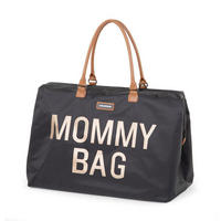WICKELTASCHE Mommy Bag Black Gold  - Schwarz/Grau, Basics, Textil (30cm) - Childhome