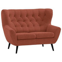 2-SITZER-SOFA in Mikrofaser Rostfarben  - Rostfarben/Schwarz, Design, Holz/Textil (137/101/95cm) - Stylife