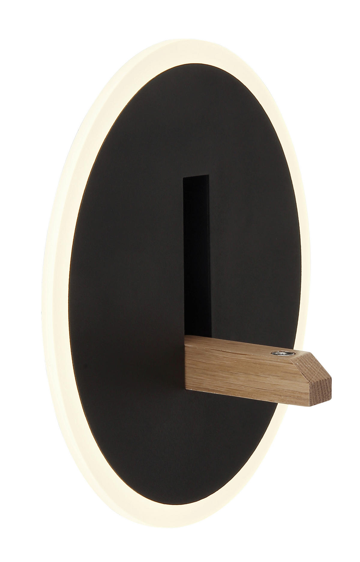 LED-WANDLEUCHTE - Weiss/Dunkelbraun, Design, Holzwerkstoff/Kunststoff (20,5/5cm) - Globo