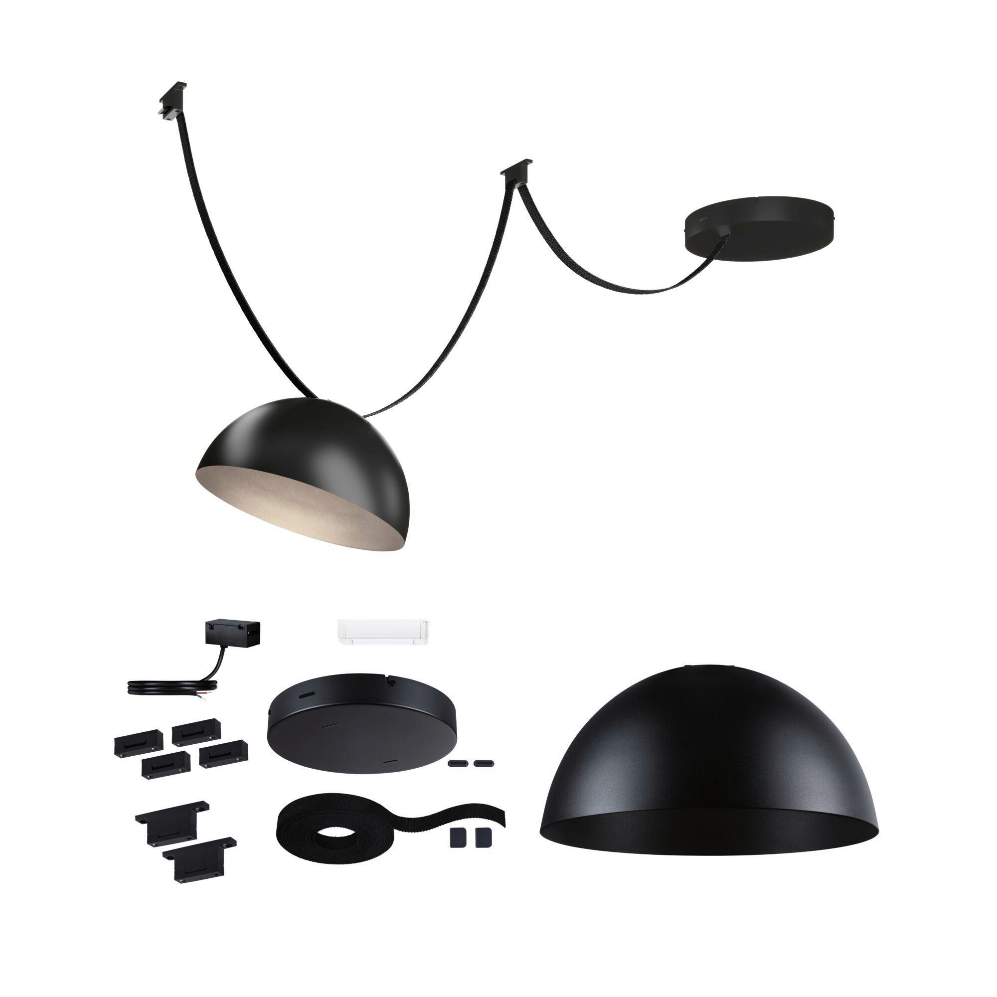 SEILSYSTEM ULine 25,0/4,0 cm  - Schwarz, Basics, Kunststoff/Metall (25,0/4,0cm) - Paulmann
