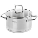 BRATENTOPF Perfect Cooking 2,5 L  - Klar/Edelstahlfarben, Basics, Glas/Metall (20/9,5cm) - Homeware Profession.