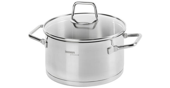 BRATENTOPF Perfect Cooking 2,5 L  - Klar/Edelstahlfarben, Basics, Glas/Metall (20/9,5cm) - Homeware Profession.